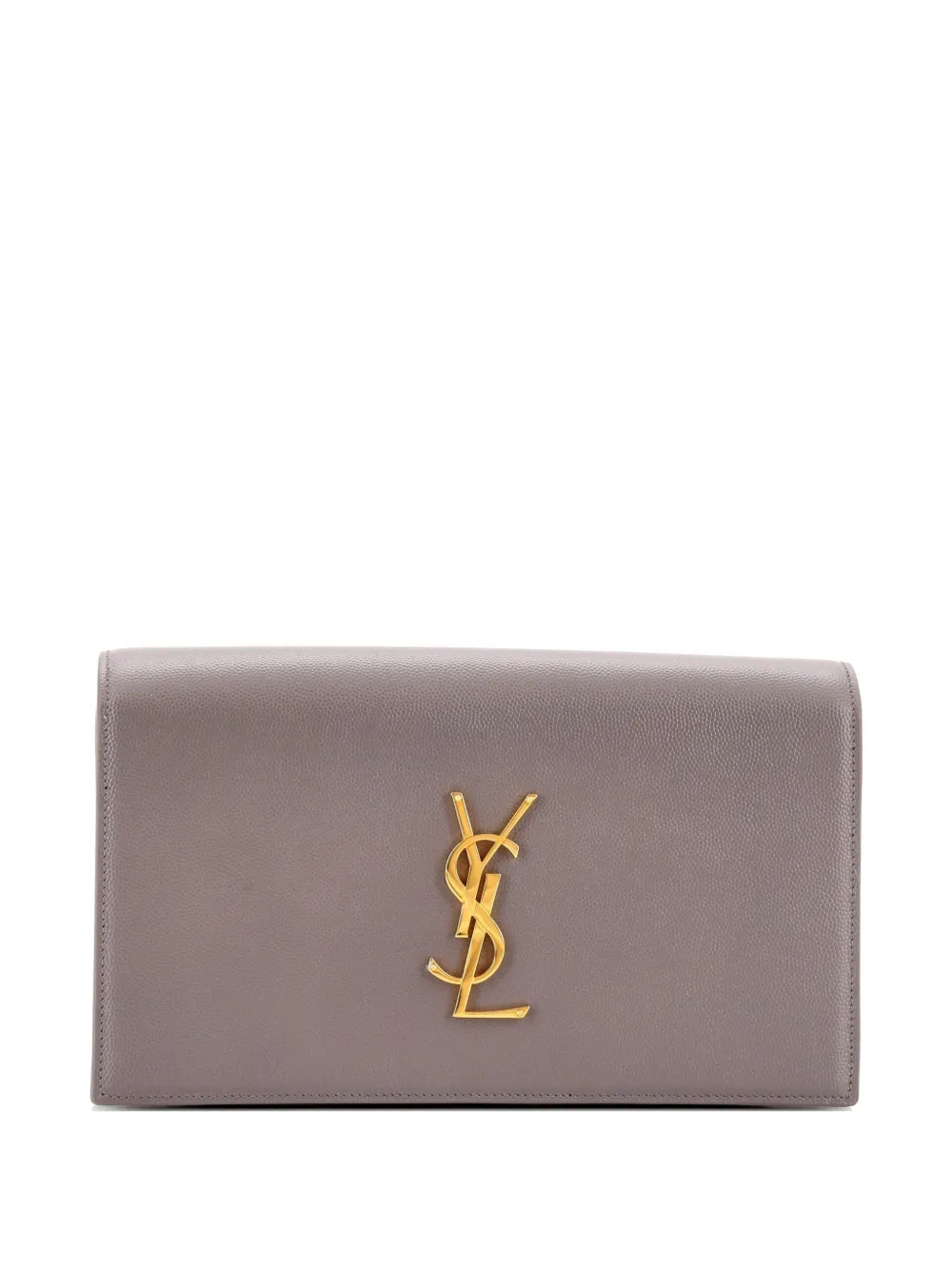 Saint Laurent Pre-Owned Classic Monogram Leather Long clutch bag - Grigio
