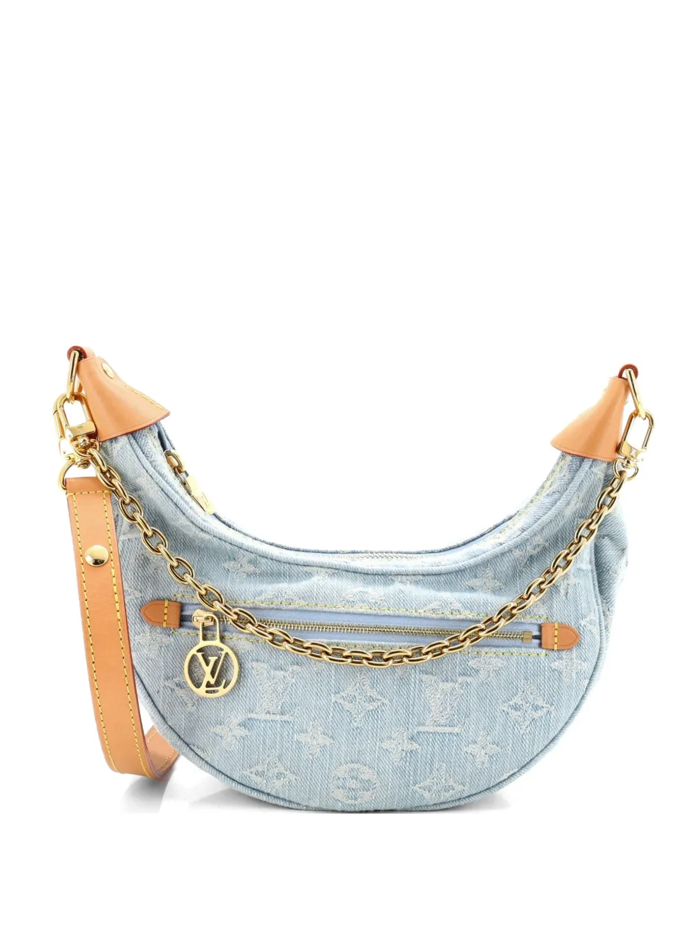 Louis Vuitton Pre-Owned Loop Handbag Monogram Denim hobo bag - Blu