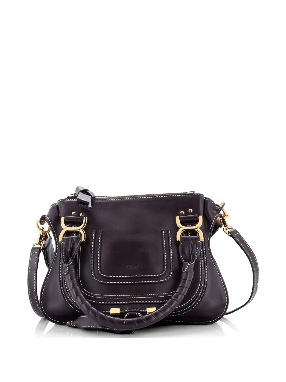 Chloé Pre-Owned Marcie Leather Small satchel - Marrone