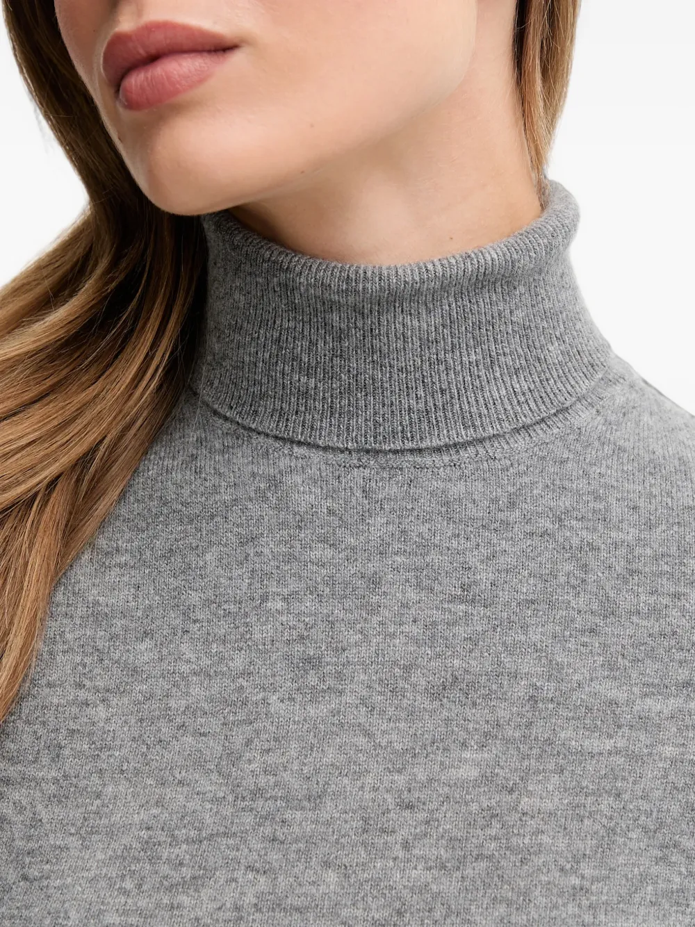 Benetton Turtleneck Sweater In Grey