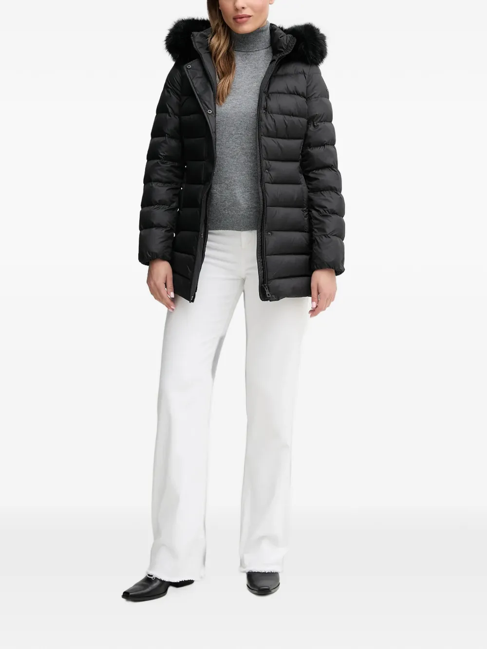 Benetton Turtleneck Sweater In Grey