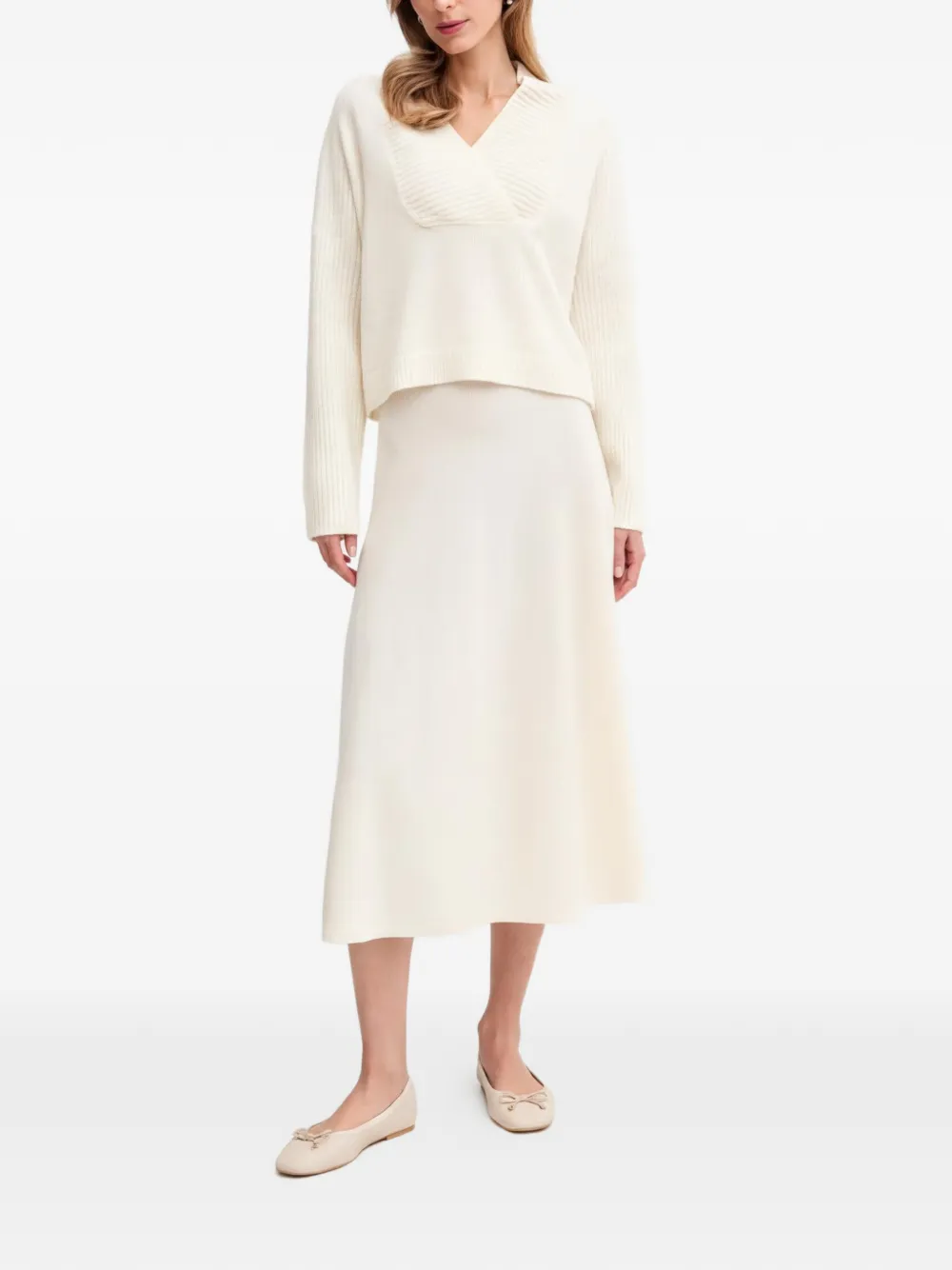 Benetton V-neck sweater Beige