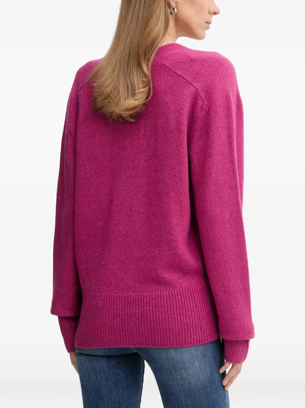 Benetton scoop-neck sweater Roze