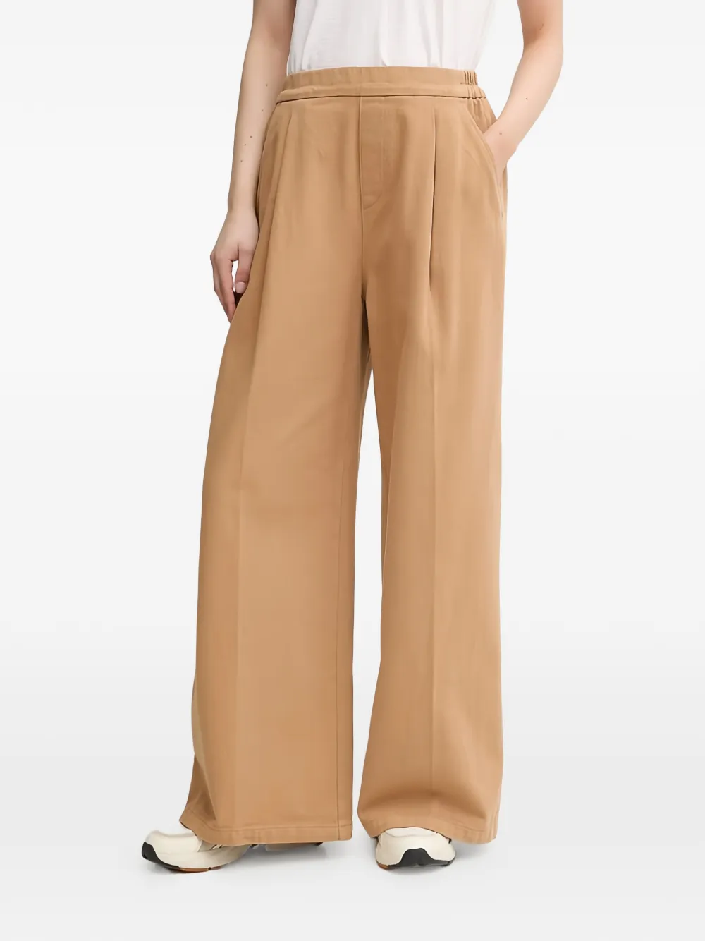 Benetton pleated wide-leg trousers - Toni neutri