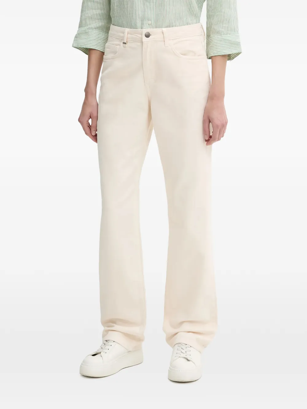 Benetton Straight-leg Jeans In Neutral