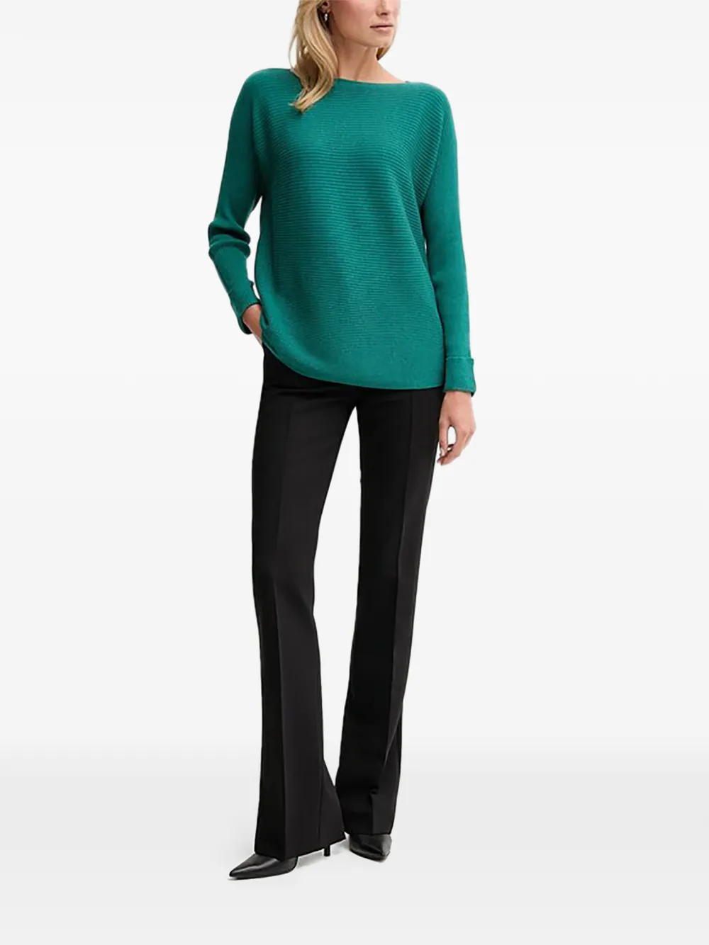  Benetton Jersey Con Cuello Barco - Verde 