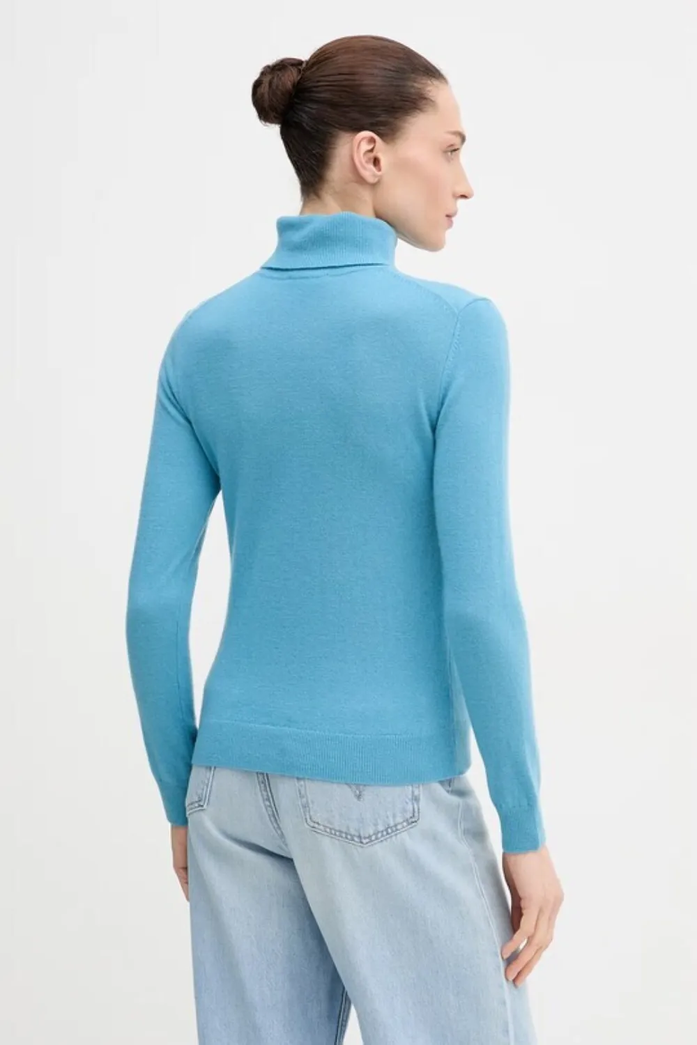 Benetton Turtleneck Sweater In Blue