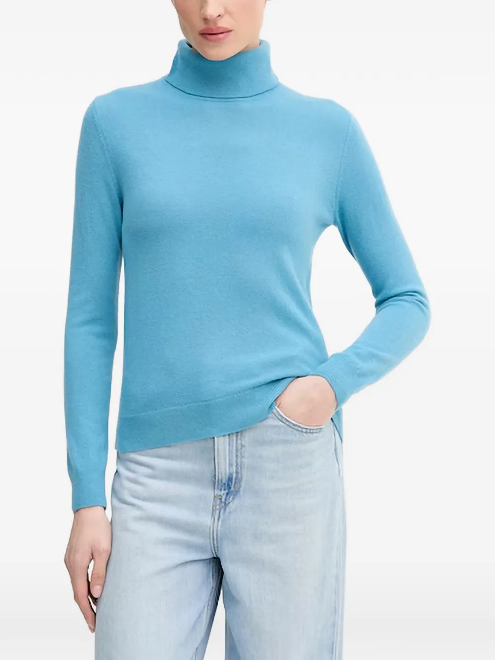Benetton Turtleneck Sweater In Blue