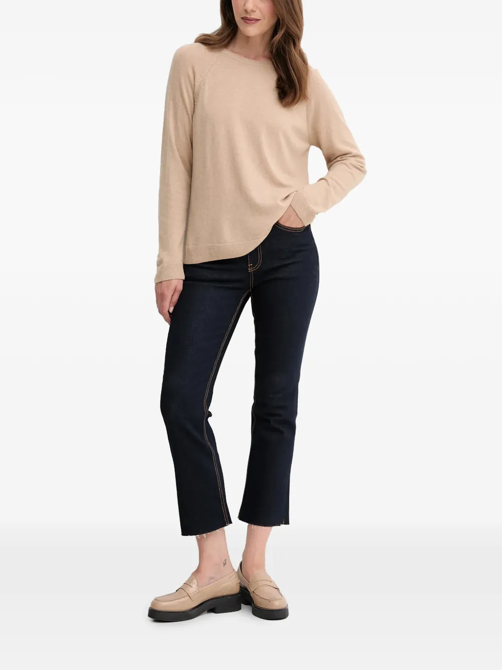 Benetton Trui met raglanmouwen Beige