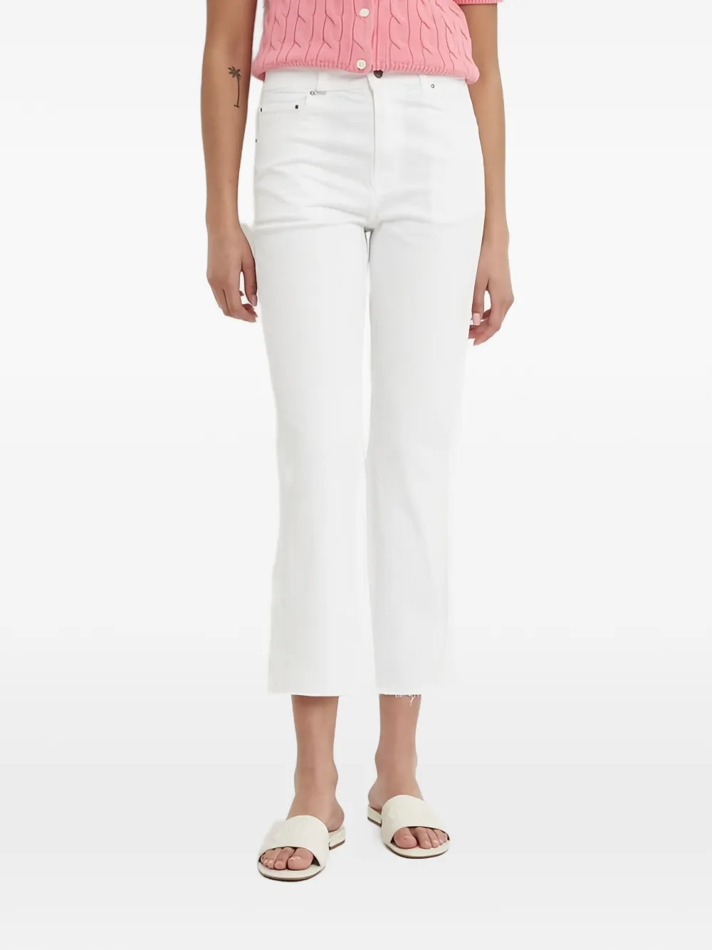 Benetton frayed jeans - Bianco