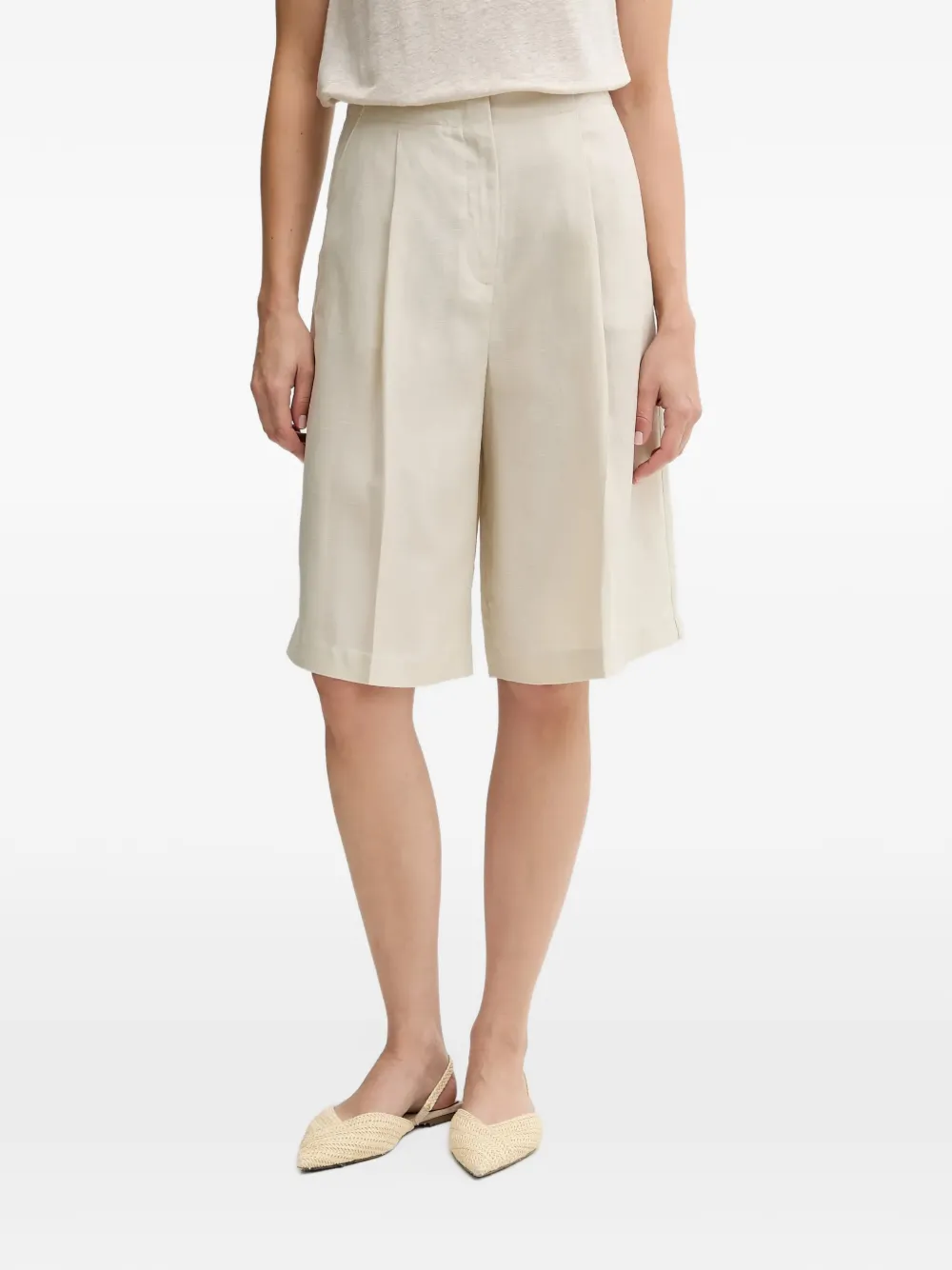 Benetton knee-length tailored shorts - Tons neutres Benetton knee-length tailored shorts - Tons neutres