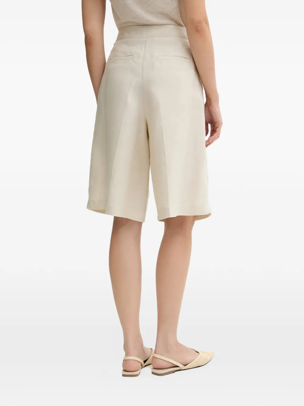 Benetton knee-length tailored shorts Beige