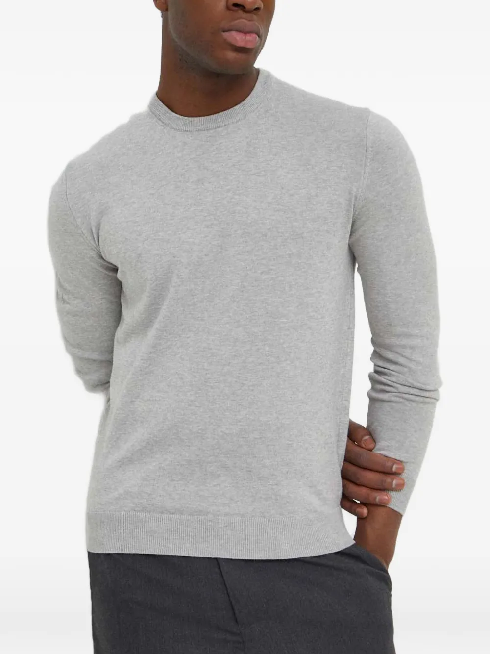 Benetton Round-neck Sweater In Grey