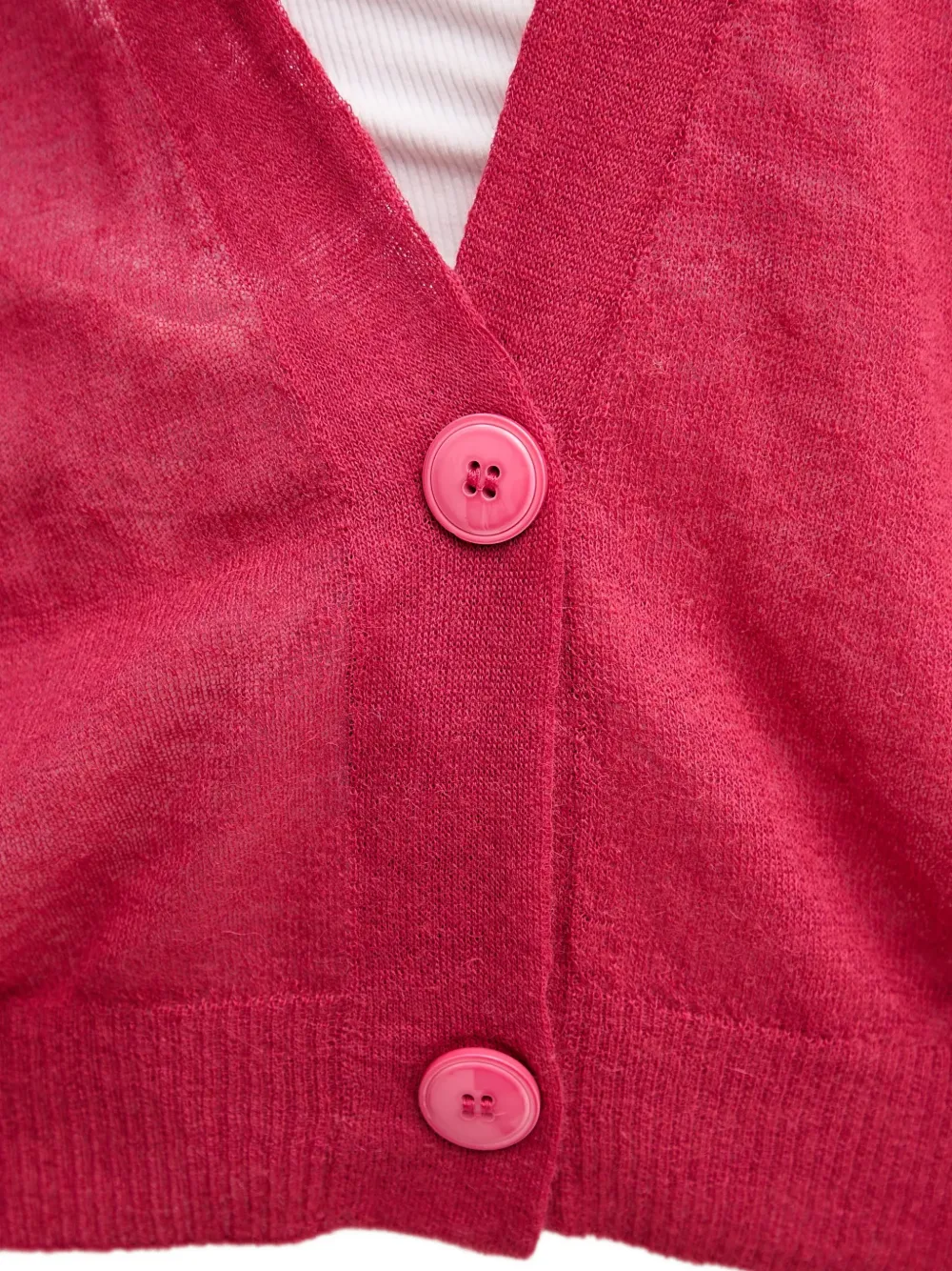 Benetton Fijngebreid vest Roze