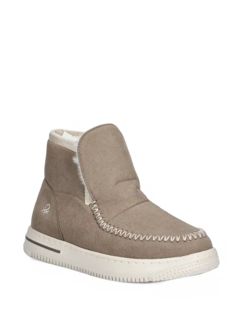 Benetton topstitched ankle boots