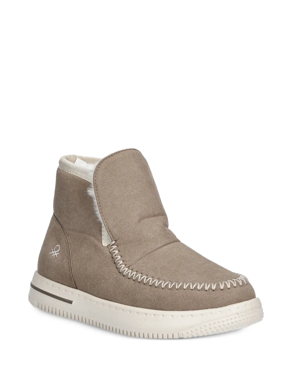 Benetton topstitched ankle boots - Toni neutri