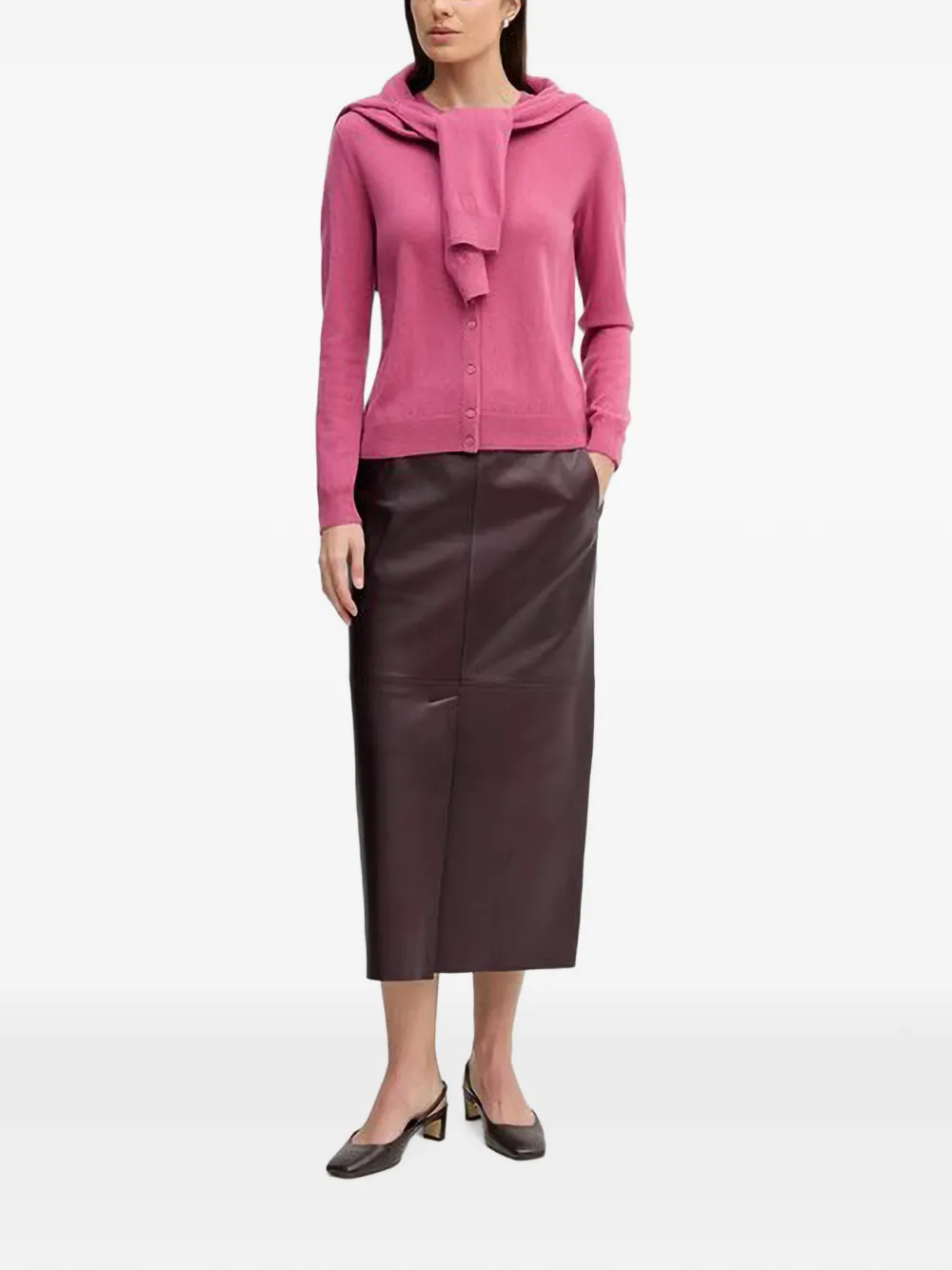 Benetton Button-up vest Roze