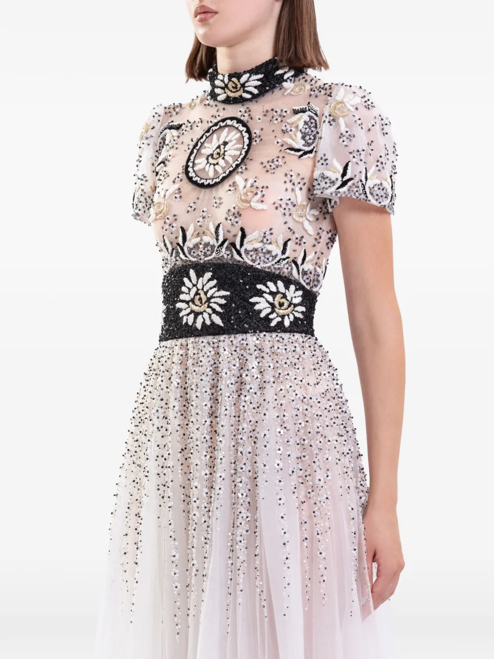 Saiid Kobeisy Tulen maxi-jurk Wit