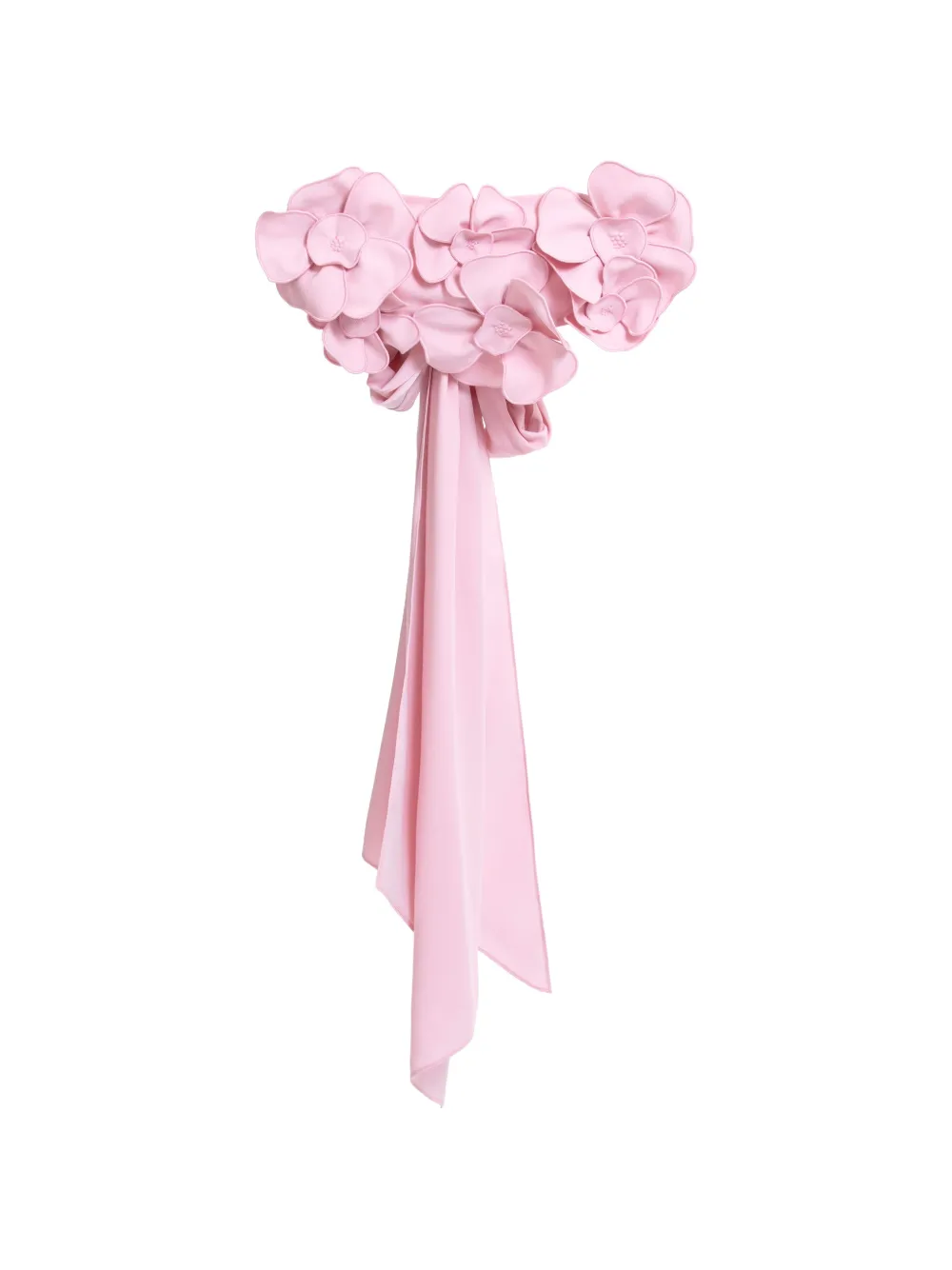 Saiid Kobeisy Top a fiori 3D - Rosa