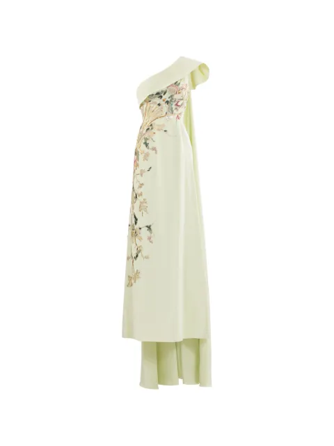 Saiid Kobeisy Besticktes One-Shoulder-Maxikleid