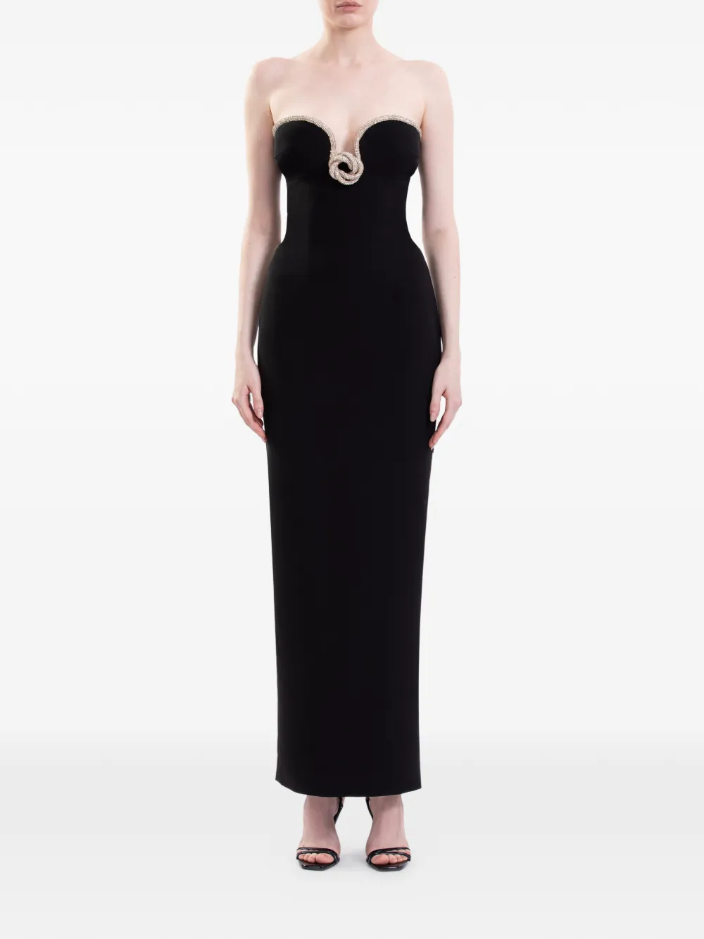 Saiid Kobeisy Strapless jurk Zwart