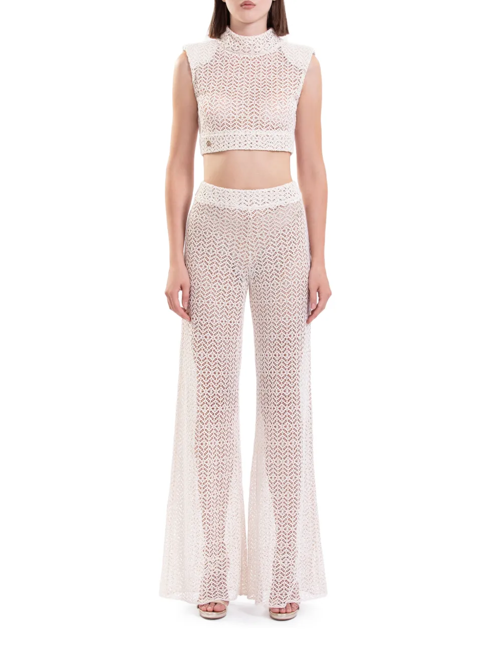 Saiid Kobeisy Gebreide broek Beige