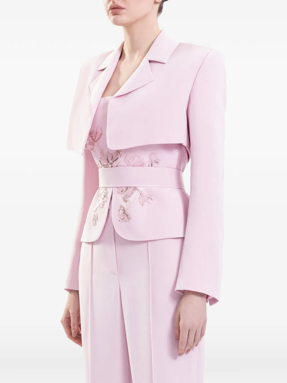 Saiid Kobeisy Straight broek Roze