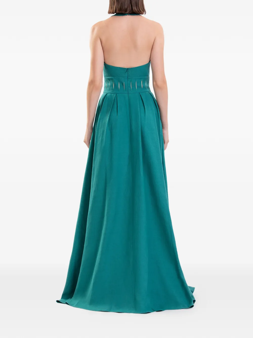 Saiid Kobeisy Vertical maxi-jurk met uitgesneden details en ringdetail Groen