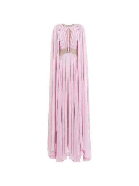 Saiid Kobeisy vestido drapeado con detalles de cristal