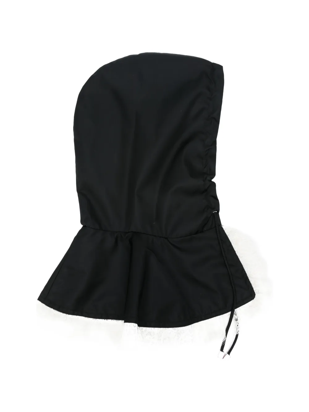 Vivetta lace-trim hood - Nero