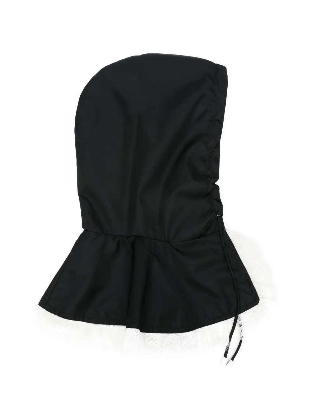 Vivetta lace-trim hood - Nero