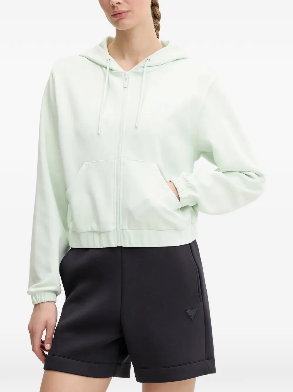 GUESS USA zip-up hoodie - Verde