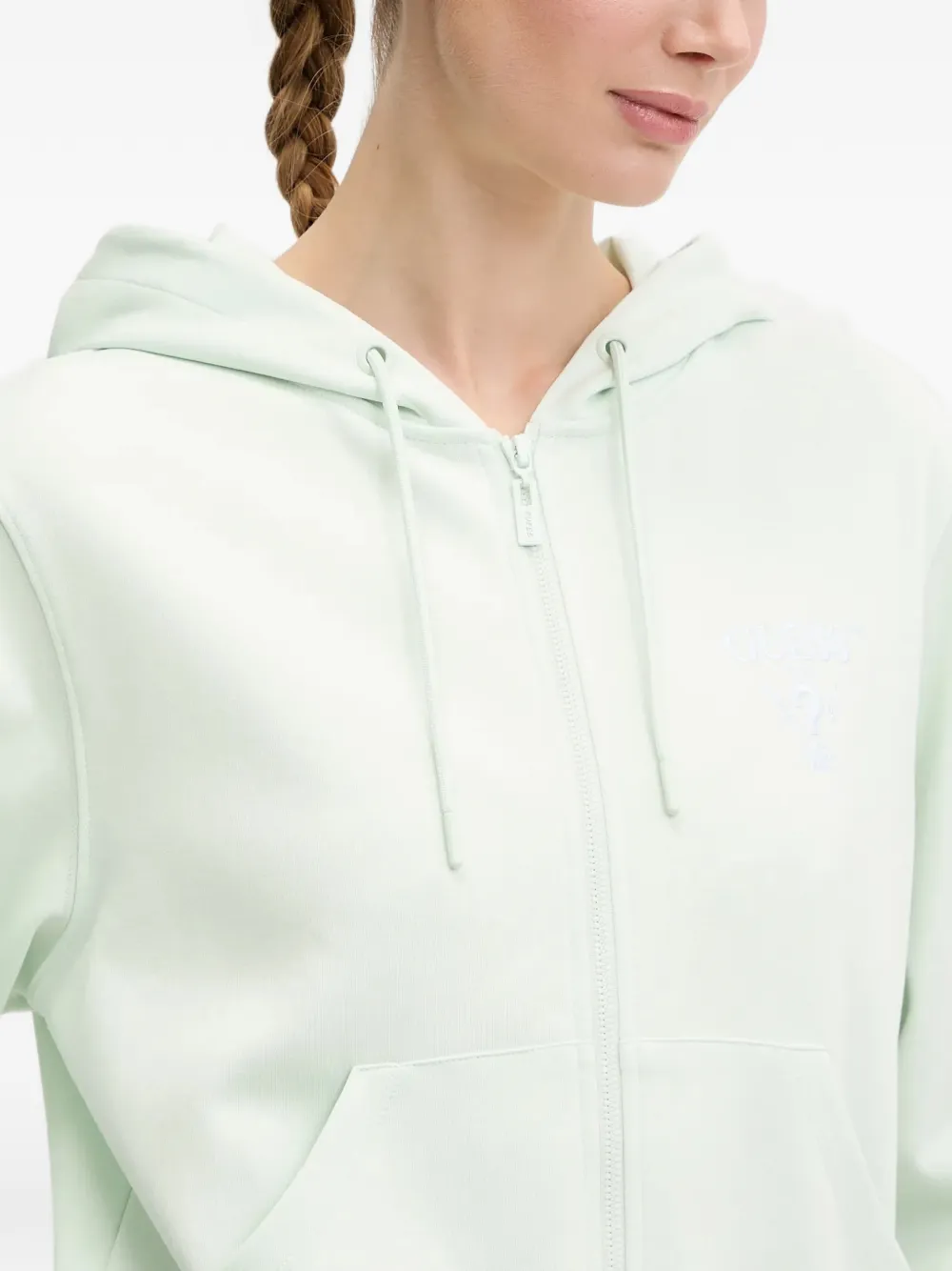 GUESS USA Hoodie met rits Groen