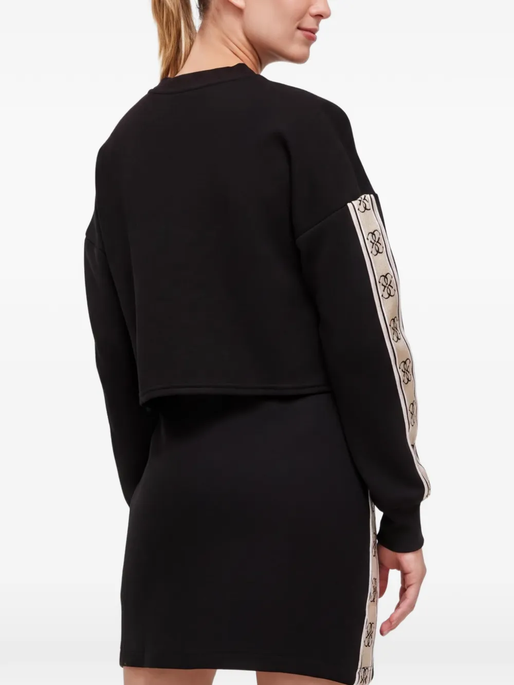 GUESS USA Sweater met logotape Zwart
