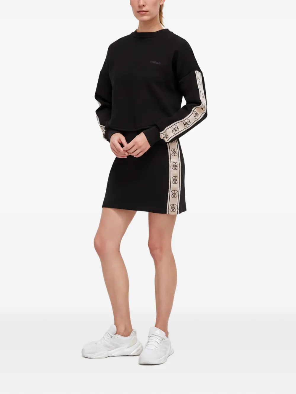 GUESS USA Sweater met logotape Zwart