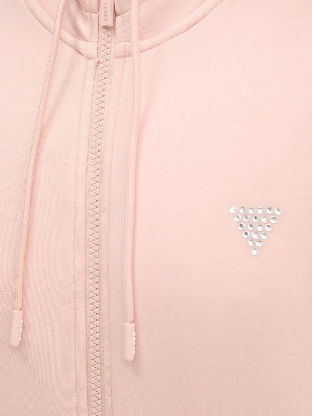GUESS USA Rhinestone zip up sweatshirt Roze