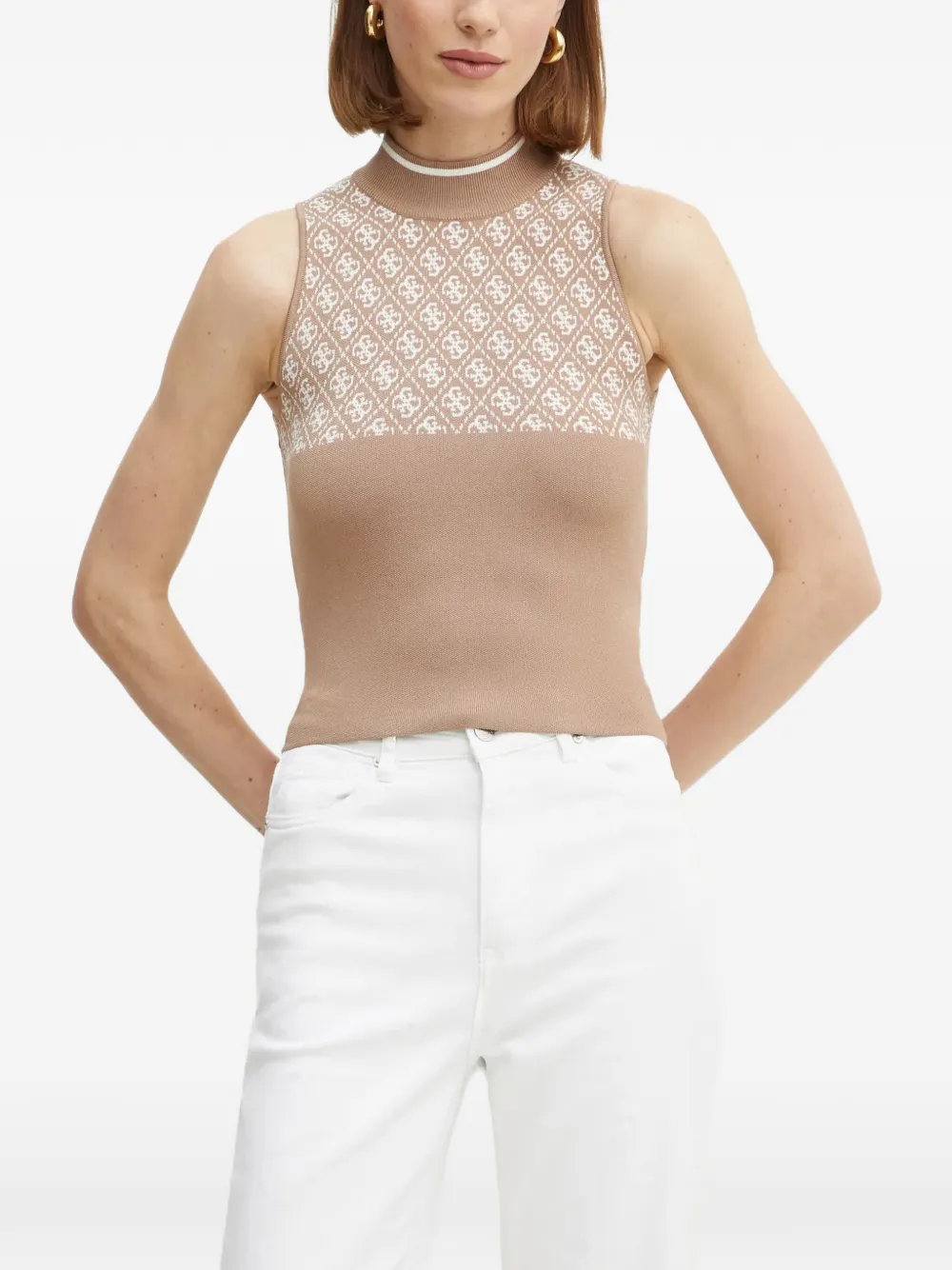 GUESS USA Top a collo alto - Toni neutri