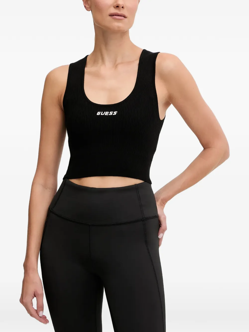 GUESS USA logo-detail tank top - Nero