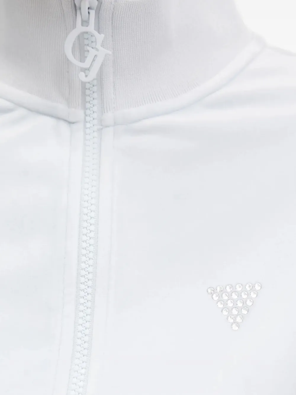 GUESS USA Sweater verfraaid met stras en rits Blauw