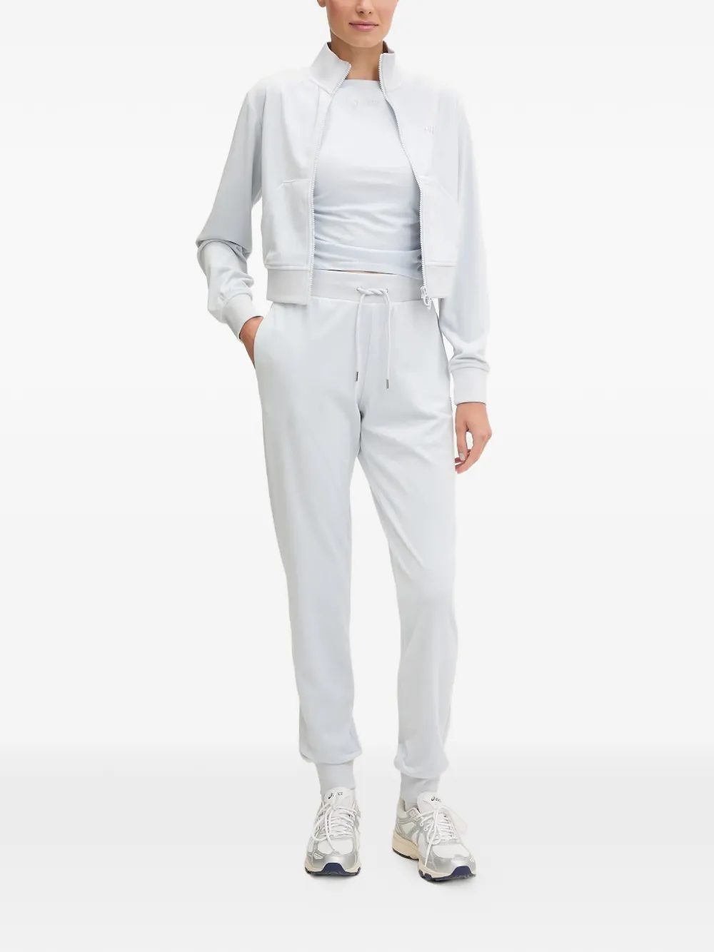 GUESS USA Sweater verfraaid met stras en rits Blauw