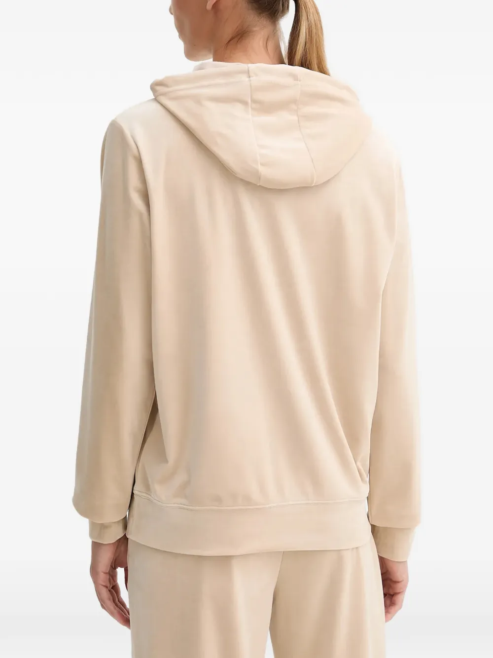 GUESS USA logo-embellished hoodie Beige