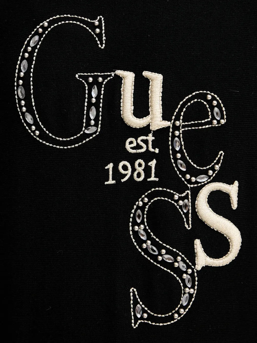 GUESS USA T-shirt met borduurwerk Zwart
