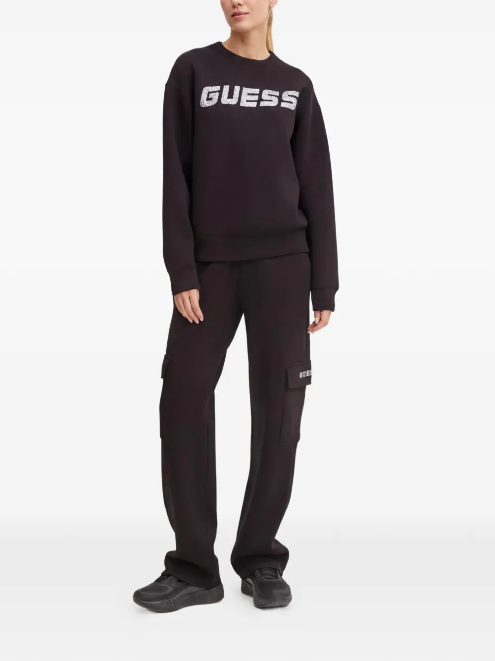 GUESS USA Sweater met logo Zwart