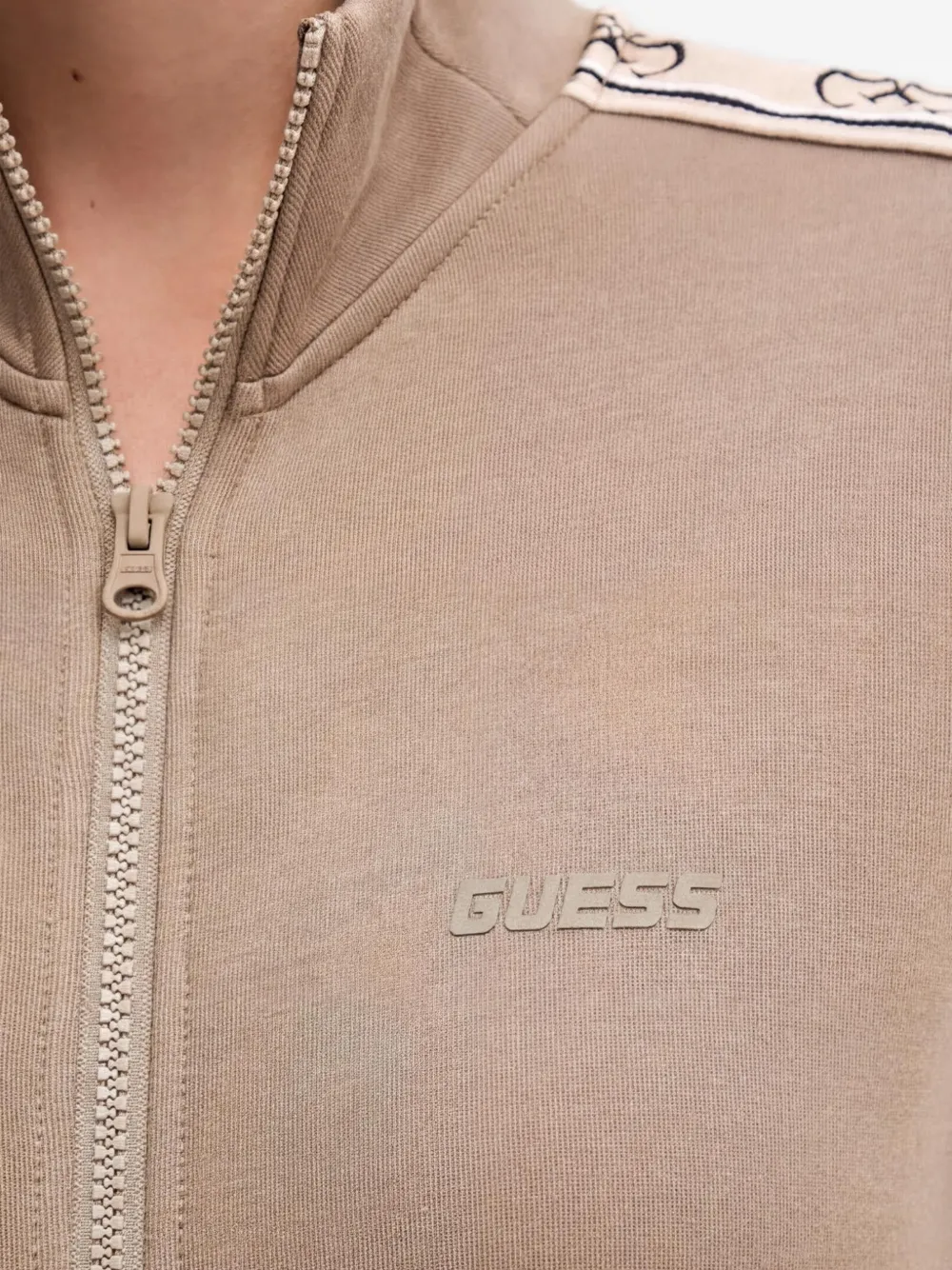 GUESS USA Sweater met logoband Beige