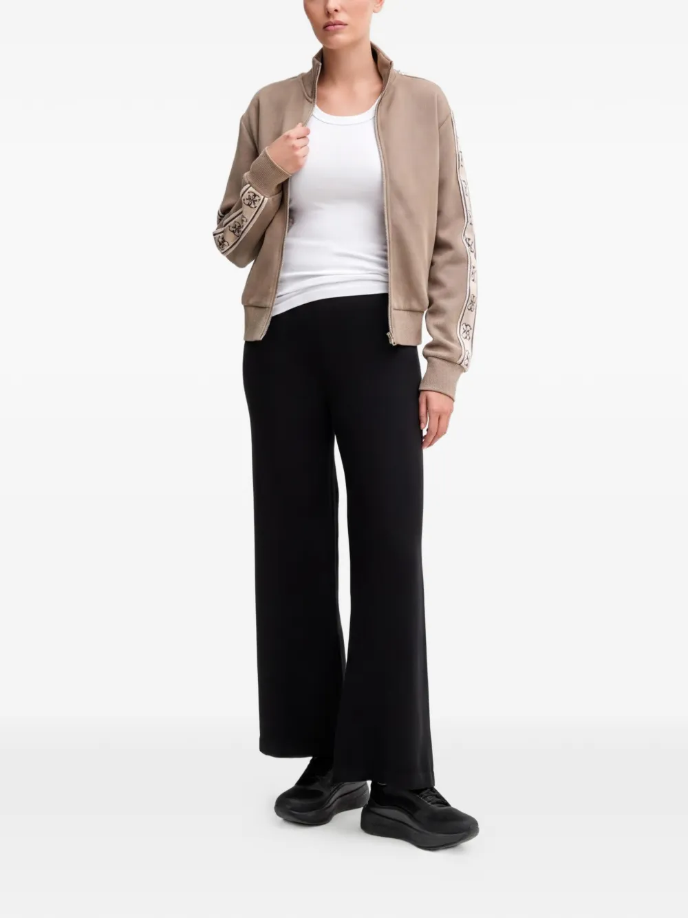 GUESS USA Sweater met logoband Beige