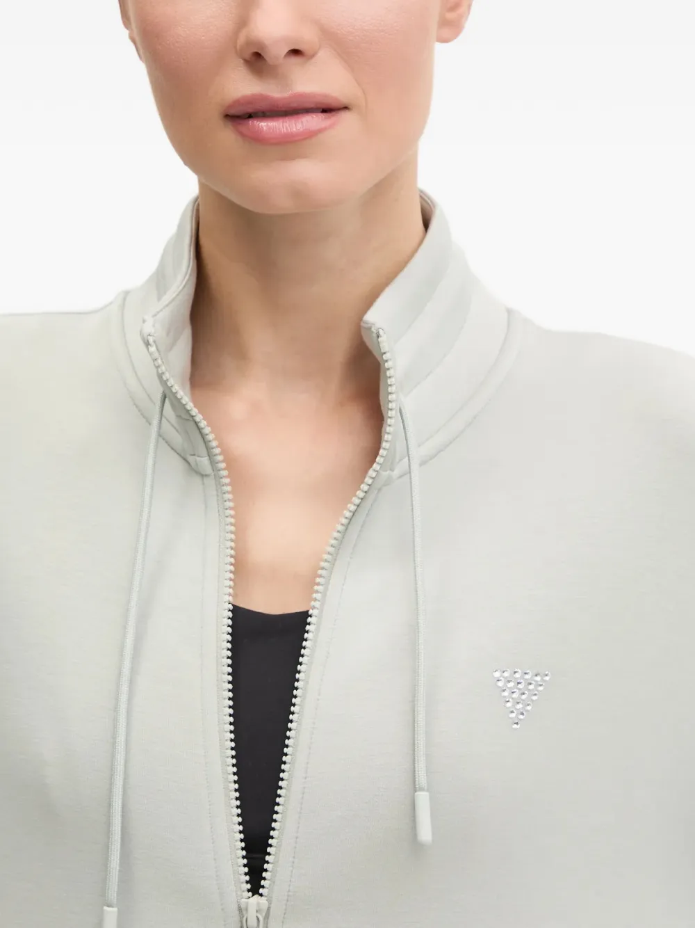 GUESS USA Cecilia jack verfraaid met rits Grijs