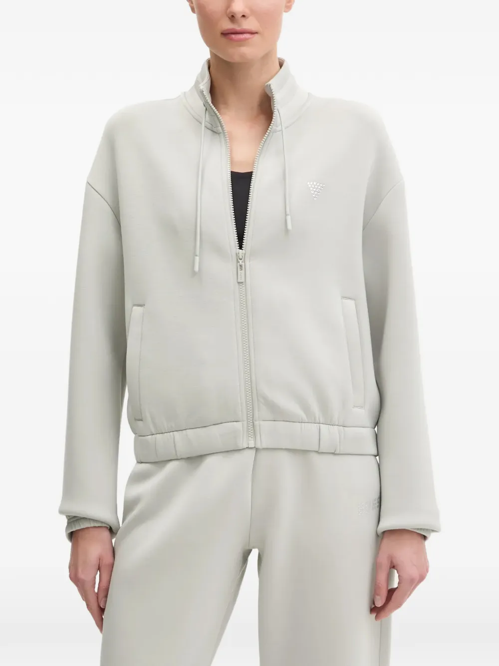 GUESS USA Cecilia zip embellished jacket - Grigio