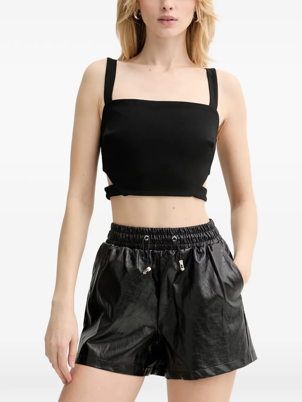 GUESS USA cut-out crop top - Nero
