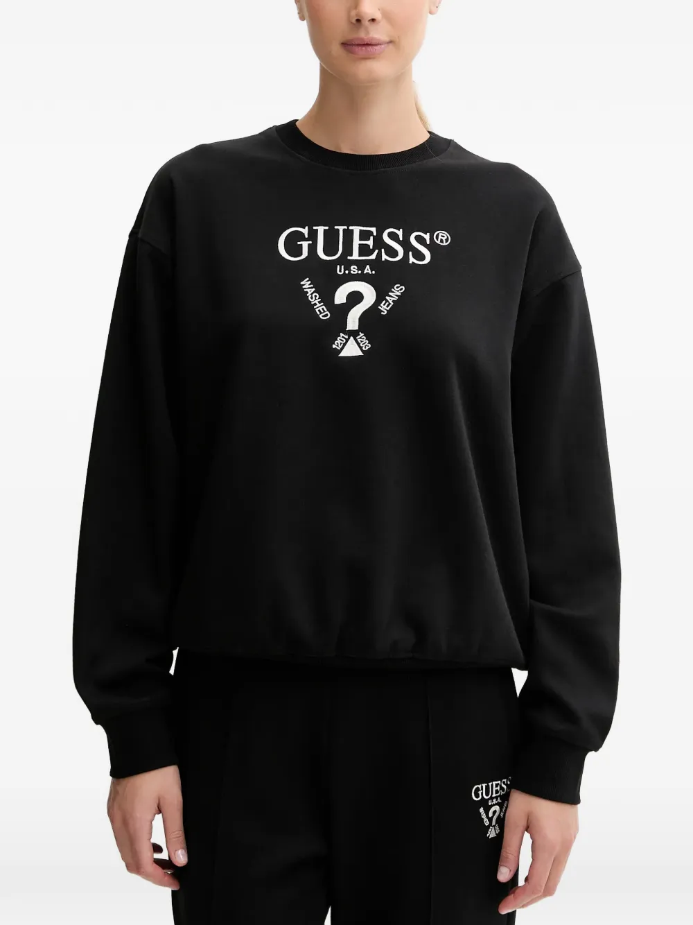 GUESS USA embroidered sweatshirt - Nero