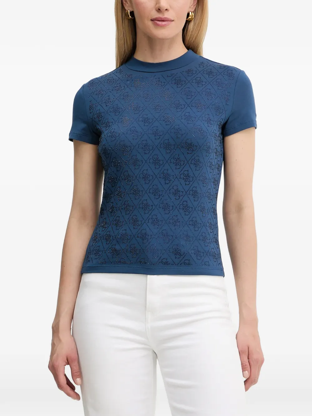 GUESS USA pattern T-shirt - Blu